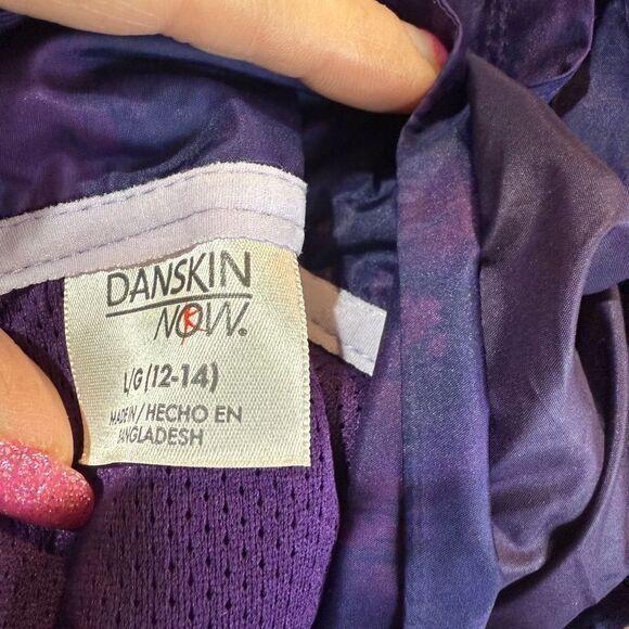 Danskin Now Large Purple Hooded Windbreaker - Picture 5 of 7